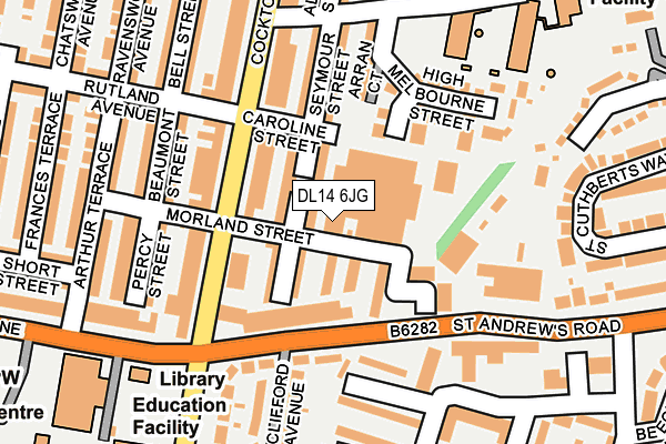 DL14 6JG map - OS OpenMap – Local (Ordnance Survey)