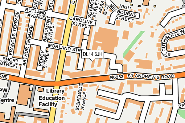 DL14 6JH map - OS OpenMap – Local (Ordnance Survey)