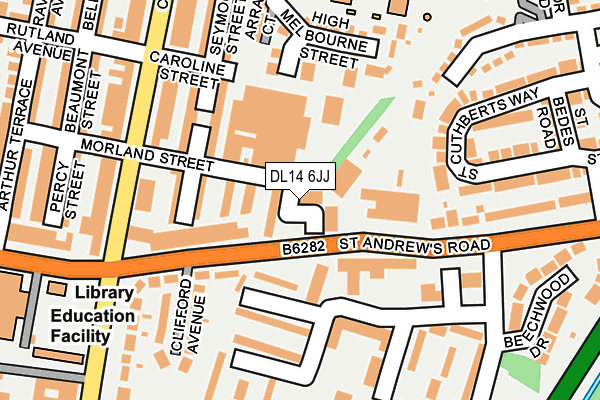 DL14 6JJ map - OS OpenMap – Local (Ordnance Survey)