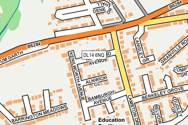 DL14 6NQ map - OS OpenMap – Local (Ordnance Survey)