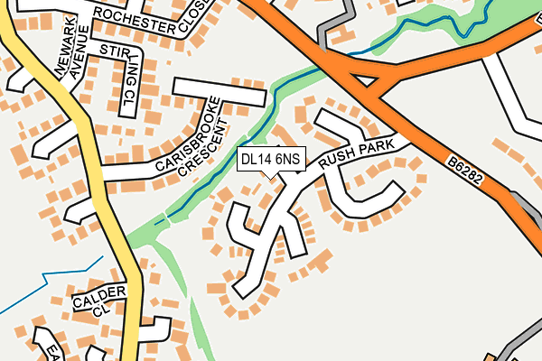 DL14 6NS map - OS OpenMap – Local (Ordnance Survey)