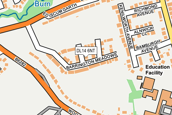 DL14 6NT map - OS OpenMap – Local (Ordnance Survey)