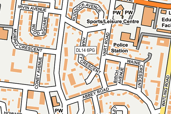 DL14 6PG map - OS OpenMap – Local (Ordnance Survey)
