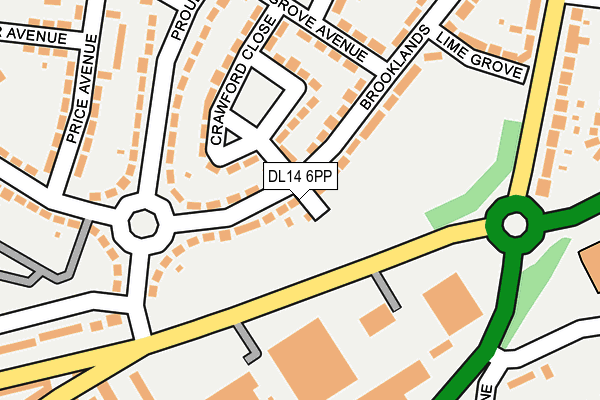 DL14 6PP map - OS OpenMap – Local (Ordnance Survey)