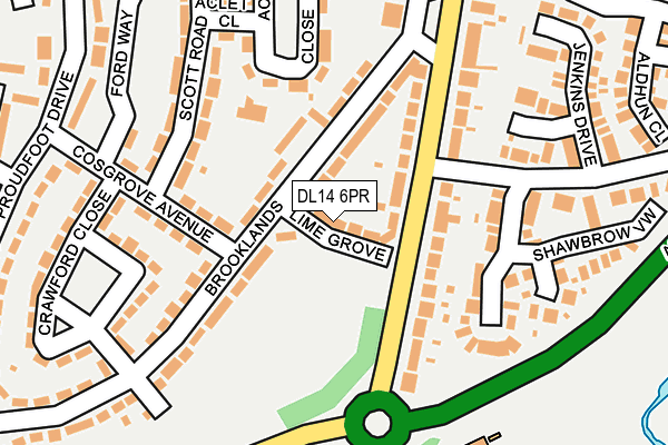 DL14 6PR map - OS OpenMap – Local (Ordnance Survey)