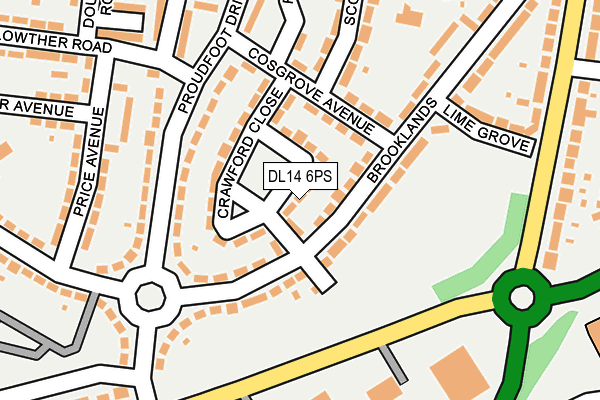 DL14 6PS map - OS OpenMap – Local (Ordnance Survey)