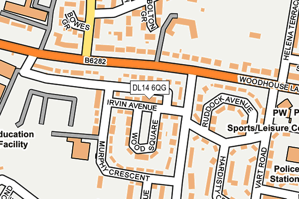 DL14 6QG map - OS OpenMap – Local (Ordnance Survey)