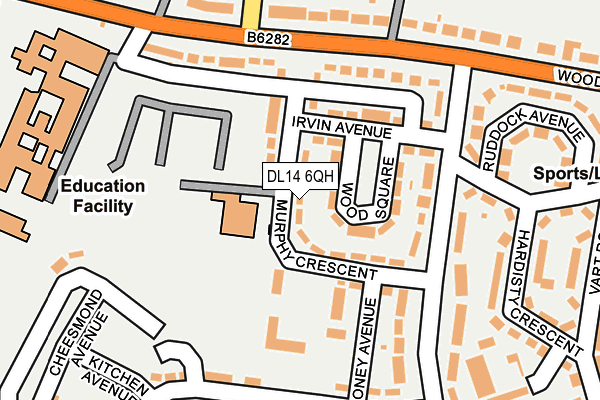 DL14 6QH map - OS OpenMap – Local (Ordnance Survey)