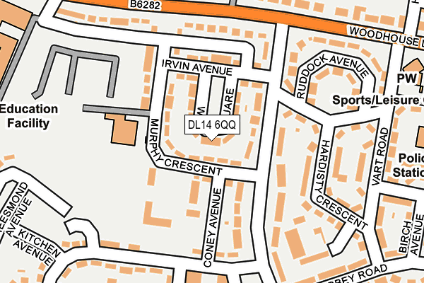 DL14 6QQ map - OS OpenMap – Local (Ordnance Survey)