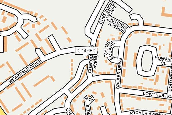 DL14 6RD map - OS OpenMap – Local (Ordnance Survey)