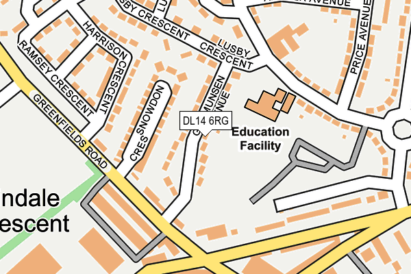 DL14 6RG map - OS OpenMap – Local (Ordnance Survey)