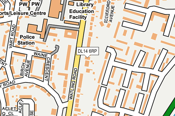 DL14 6RP map - OS OpenMap – Local (Ordnance Survey)