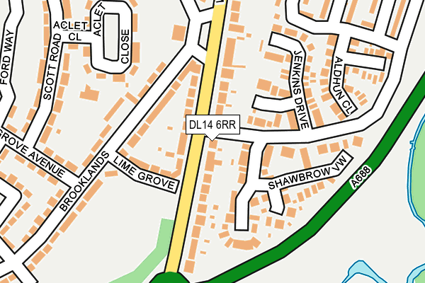 DL14 6RR map - OS OpenMap – Local (Ordnance Survey)