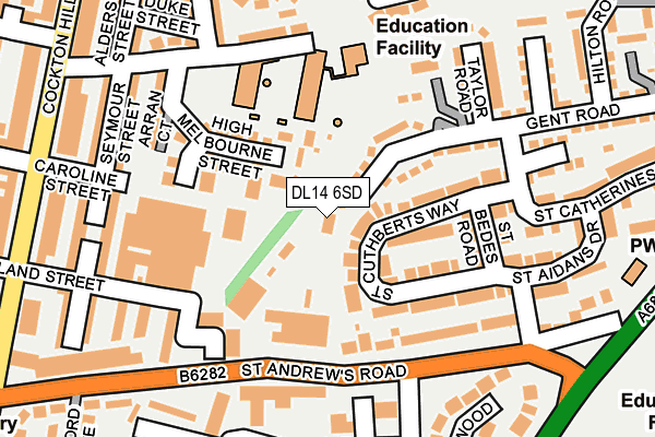 DL14 6SD map - OS OpenMap – Local (Ordnance Survey)