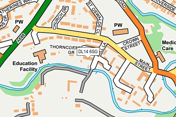 DL14 6SG map - OS OpenMap – Local (Ordnance Survey)