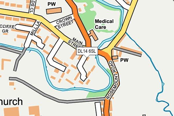 DL14 6SL map - OS OpenMap – Local (Ordnance Survey)