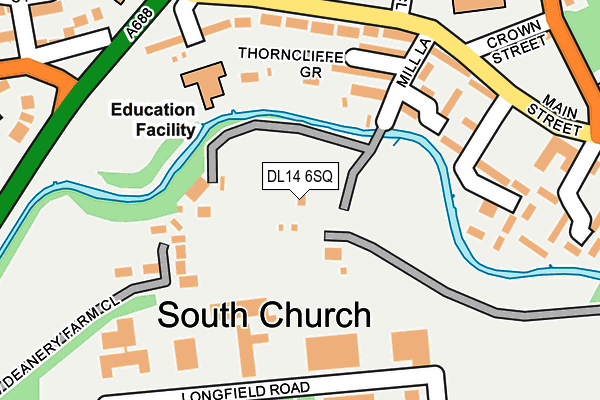 DL14 6SQ map - OS OpenMap – Local (Ordnance Survey)