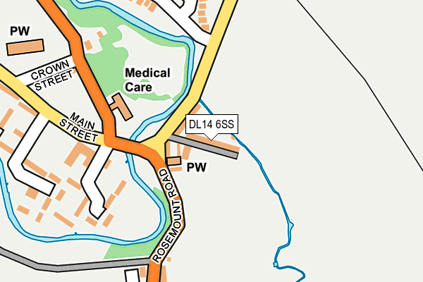 DL14 6SS map - OS OpenMap – Local (Ordnance Survey)