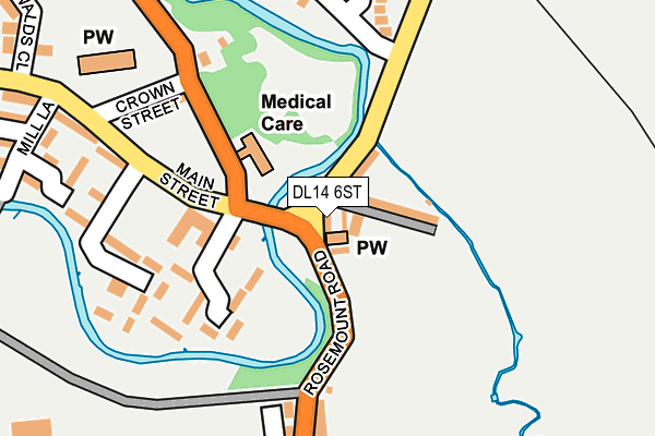 DL14 6ST map - OS OpenMap – Local (Ordnance Survey)