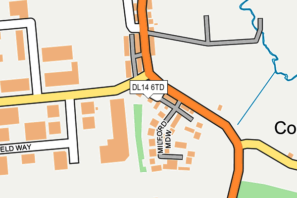 DL14 6TD map - OS OpenMap – Local (Ordnance Survey)