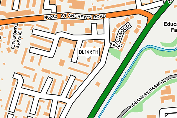 DL14 6TH map - OS OpenMap – Local (Ordnance Survey)
