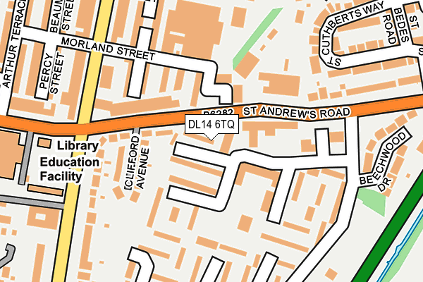 DL14 6TQ map - OS OpenMap – Local (Ordnance Survey)