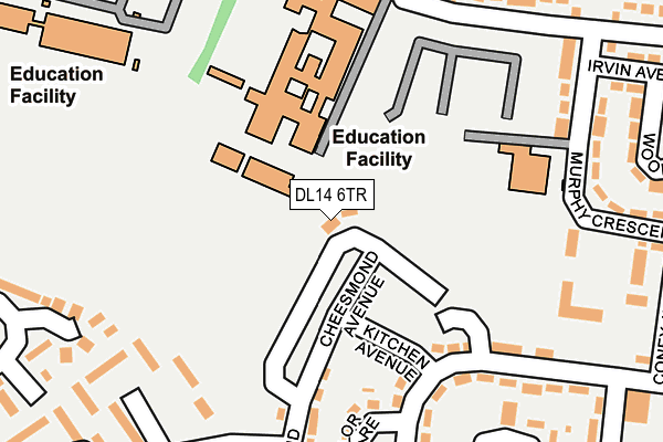 DL14 6TR map - OS OpenMap – Local (Ordnance Survey)