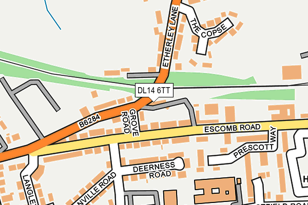 DL14 6TT map - OS OpenMap – Local (Ordnance Survey)