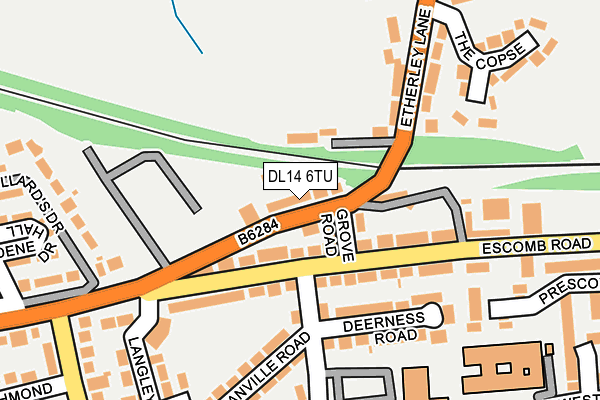 DL14 6TU map - OS OpenMap – Local (Ordnance Survey)