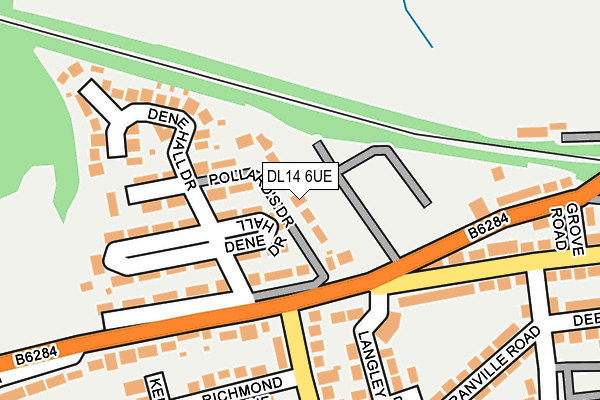 DL14 6UE map - OS OpenMap – Local (Ordnance Survey)