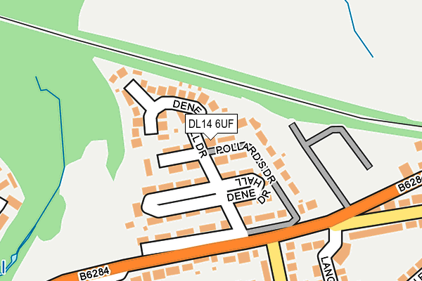 DL14 6UF map - OS OpenMap – Local (Ordnance Survey)