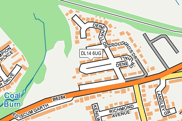 DL14 6UG map - OS OpenMap – Local (Ordnance Survey)