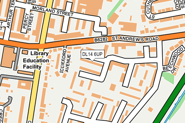 DL14 6UP map - OS OpenMap – Local (Ordnance Survey)