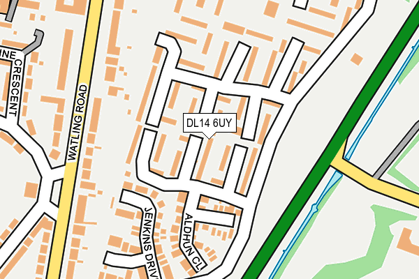 DL14 6UY map - OS OpenMap – Local (Ordnance Survey)