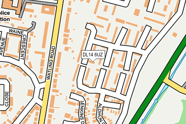 DL14 6UZ map - OS OpenMap – Local (Ordnance Survey)