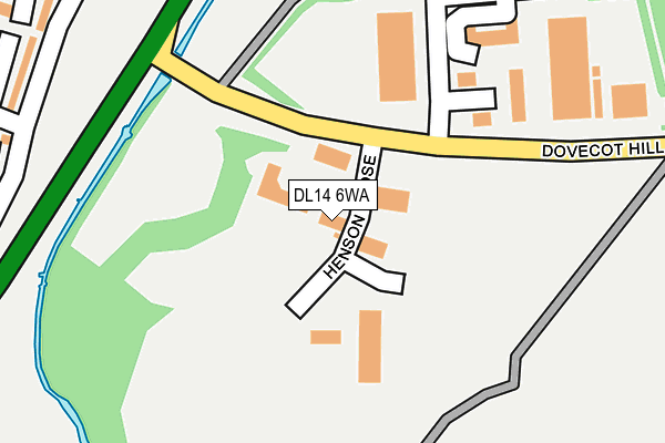 DL14 6WA map - OS OpenMap – Local (Ordnance Survey)
