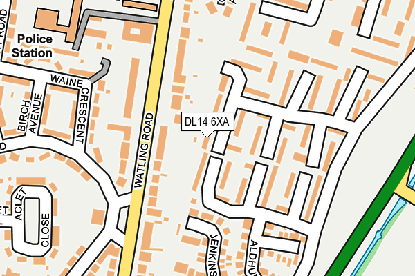 DL14 6XA map - OS OpenMap – Local (Ordnance Survey)