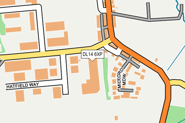 DL14 6XP map - OS OpenMap – Local (Ordnance Survey)
