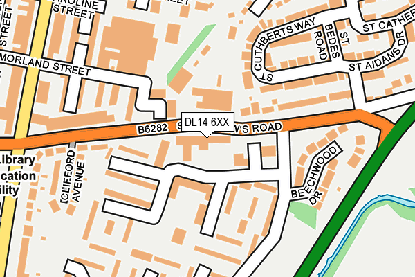 DL14 6XX map - OS OpenMap – Local (Ordnance Survey)