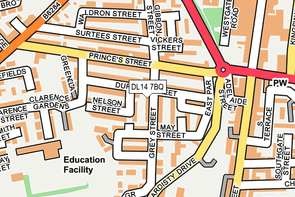 DL14 7BQ map - OS OpenMap – Local (Ordnance Survey)