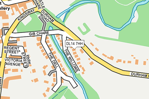 DL14 7HH map - OS OpenMap – Local (Ordnance Survey)