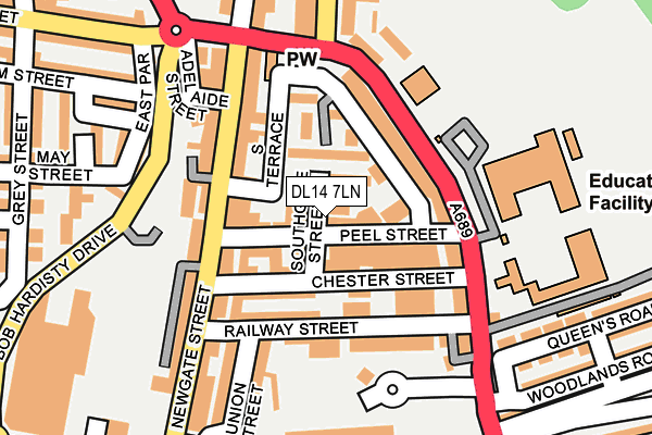 DL14 7LN map - OS OpenMap – Local (Ordnance Survey)