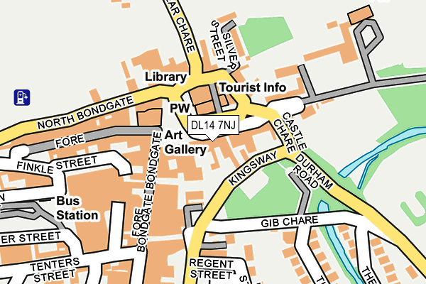 DL14 7NJ map - OS OpenMap – Local (Ordnance Survey)