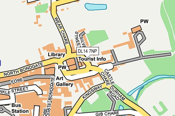 DL14 7NP map - OS OpenMap – Local (Ordnance Survey)