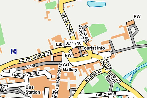 DL14 7NU map - OS OpenMap – Local (Ordnance Survey)