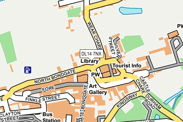 DL14 7NX map - OS OpenMap – Local (Ordnance Survey)