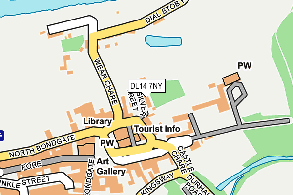 DL14 7NY map - OS OpenMap – Local (Ordnance Survey)