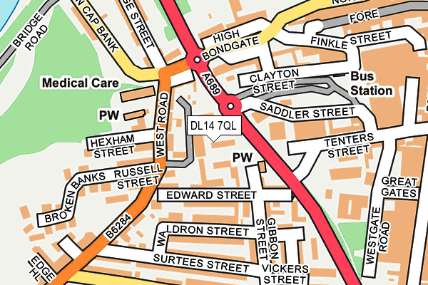 DL14 7QL map - OS OpenMap – Local (Ordnance Survey)