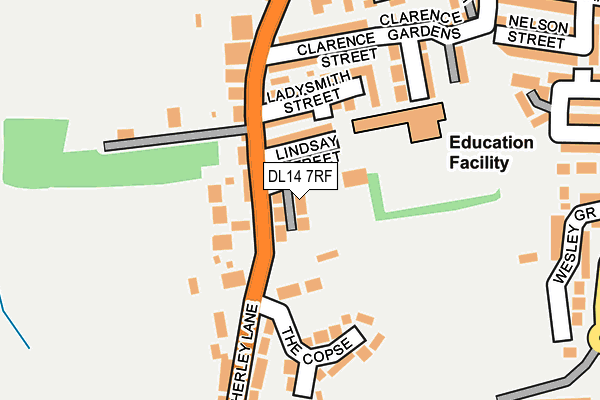 DL14 7RF map - OS OpenMap – Local (Ordnance Survey)