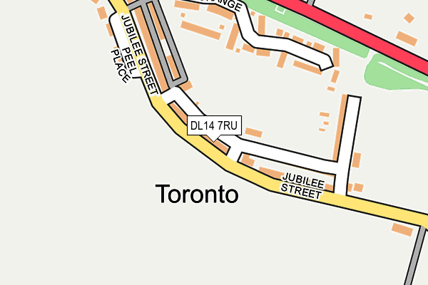 DL14 7RU map - OS OpenMap – Local (Ordnance Survey)